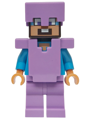 Steve (Nougat) - Medium Lavender Legs, Helmet and Armor, Dark Azure Around Eyes – МАЙНКРАФТ