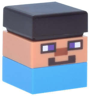 Micromob Steve - Short, Dark Brown Hair, Dark Azure Legs – МАЙНКРАФТ