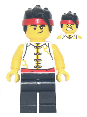Monkie Kid - White Vest with Clasps and Red Belt – МОНКИ КИД