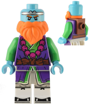 Sandy - Purple and Bright Green Robe, Neck Bracket – МОНКИ КИД