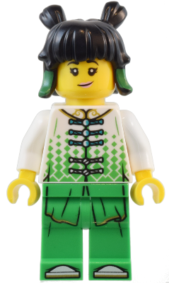 Mei - White Robe Top, Bright Green Pants – МОНКИ КИД