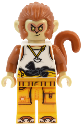 Monkey King - White Tank Top, Bright Light Orange Racing Suit – МОНКИ КИД