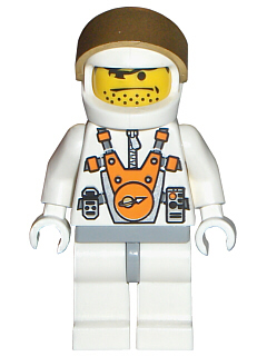 Mars Mission Astronaut with Helmet and Orange Sunglasses on Forehead, Stubble – КОСМОС