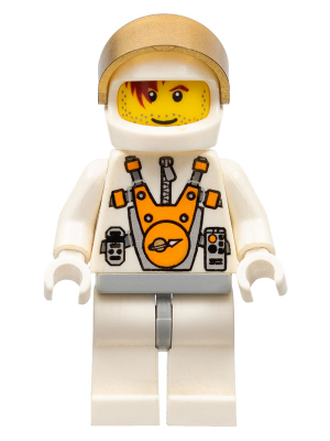 Mars Mission Astronaut with Helmet and Red-Brown Hair over Eye and Stubble – КОСМОС