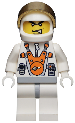 Mars Mission Astronaut with Helmet and Angry Black Eyebrows and Messy Hair – КОСМОС