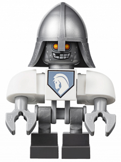 Lance Bot - White Shoulders, Flat Silver Helmet – НЕКСО РИЦАРИ