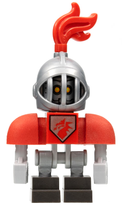 Macy Bot - Red Shoulders, Flat Silver Helmet – НЕКСО РИЦАРИ