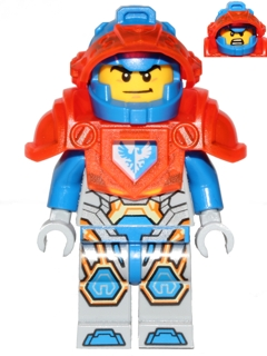 Clay Moorington - Blue Helmet, Trans-Neon Orange Visor and Armor – НЕКСО РИЦАРИ