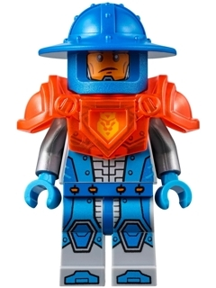 Royal Soldier / King's Guard - Blue Helmet with Broad Brim, Trans-Neon Orange Armor – НЕКСО РИЦАРИ