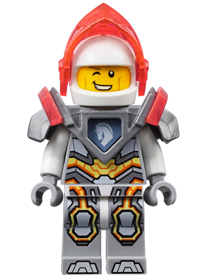 Lance Richmond - Trans-Neon Orange Visor, Flat Silver Armor – НЕКСО РИЦАРИ