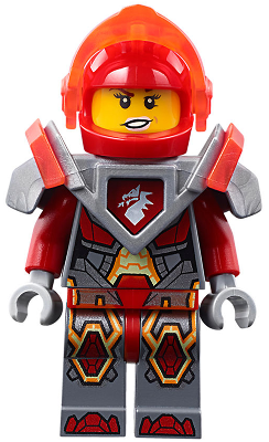 Macy Halbert - Trans-Neon Orange Visor, Flat Silver Armor – НЕКСО РИЦАРИ