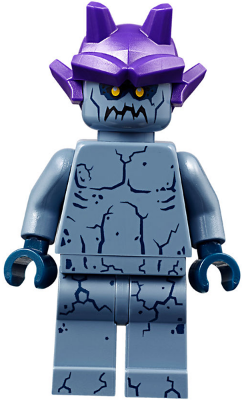 Stone Stomper - Small Dark Blue Cracks on Chest and Legs, Closed Mouth, Dark Purple Gargoyle Horns – НЕКСО РИЦАРИ