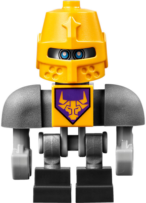 Axl Bot - Dark Bluish Gray Shoulders, Bright Light Orange Helmet – НЕКСО РИЦАРИ