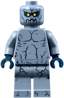 Stone Stomper - Small Dark Blue Cracks on Chest and Legs, Closed Mouth – НЕКСО РИЦАРИ
