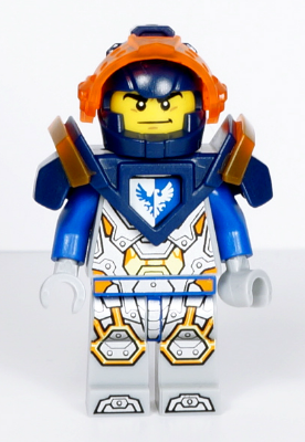 Clay Moorington - Dark Blue Helmet, Trans-Neon Orange Visor, Dark Blue Armor – НЕКСО РИЦАРИ