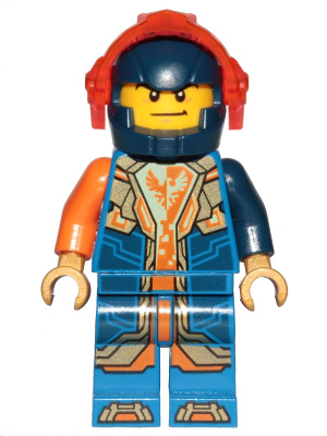 Clay Moorington - Dark Blue Helmet, Trans-Neon Orange Visor – НЕКСО РИЦАРИ