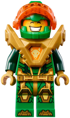 Aaron Fox - Trans-Neon Orange Visor, Pearl Gold Armor, Clip on Back – НЕКСО РИЦАРИ