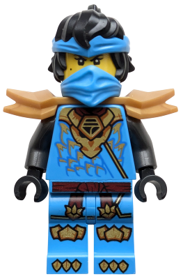 Nya - Dragons Rising, Tunic with Dragon Head, Hair, Wide Pearl Gold Shoulder Armor – НИНДЖАГО