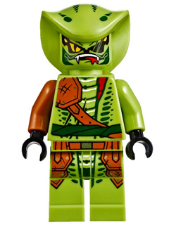 Lasha - Rebooted, Serpentine Snake Scout, Lime with Dark Orange Armor Coverings – НИНДЖАГО