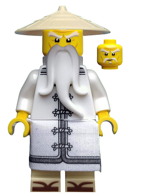 Sensei Wu - The LEGO Ninjago Movie, White Robe, Zori Sandals, Raised Eyebrows – ЛЕГО НИНДЖАГО ФИЛМЪТ