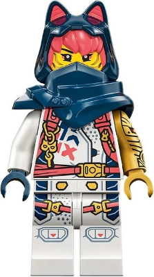 Sora - White and Coral Racing Suit, Dark Blue Hood – НИНДЖАГО