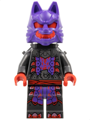 Wolf Mask Warrior - Dark Purple and Red Mask, Neck Bracket – НИНДЖАГО