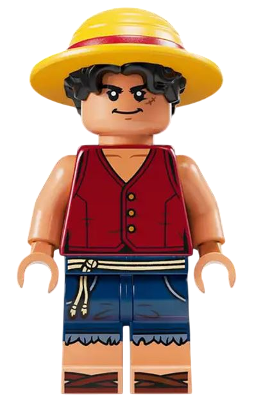 Monkey D. Luffy - Hair Combo, Straw Hat with Hair, Closed Mouth Grin – УАН ПИЙС