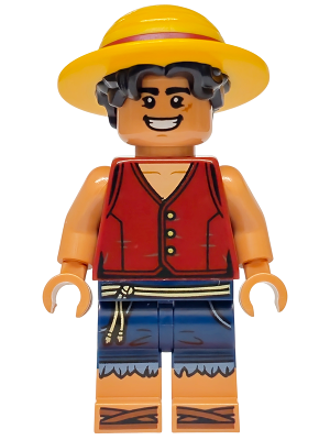 Monkey D. Luffy - Hair Combo, Straw Hat with Black Hair, Open Mouth Smile / Angry – УАН ПИЙС
