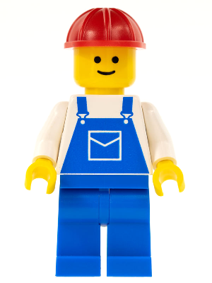 Overalls Blue with Pocket, Blue Legs, Red Construction Helmet – ГРАДСКИ