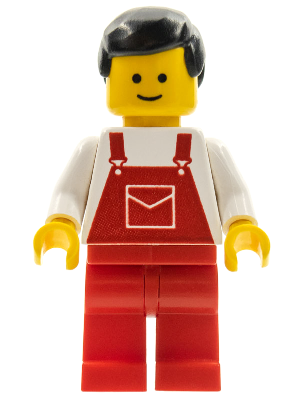Overalls Red with Pocket, Red Legs, Black Male Hair – ГРАДСКИ