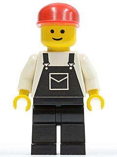 Overalls Black with Pocket, Black Legs, Red Cap – ГРАДСКИ