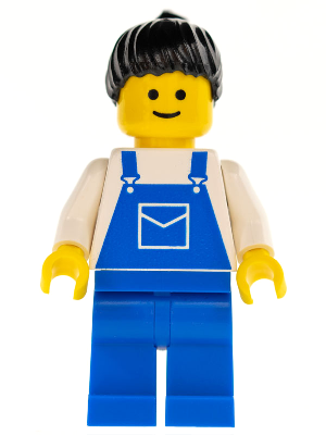 Overalls Blue with Pocket, Blue Legs, Black Ponytail Hair – ГРАДСКИ