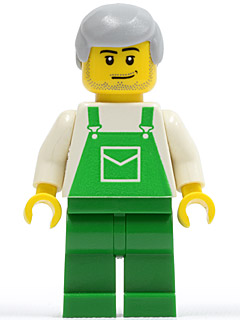 Overalls Green with Pocket, Green Legs, Light Bluish Gray Male Hair – ГРАДСКИ