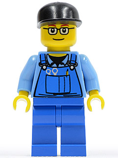 Overalls with Tools in Pocket Blue, Black Cap, Glasses – ГРАДСКИ