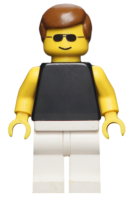 Plain Black Torso with Yellow Arms, White Legs, Sunglasses, Brown Male Hair – ГРАДСКИ