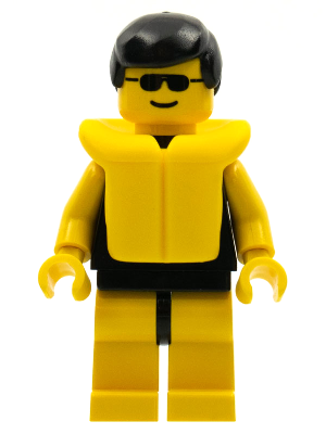 Plain Black Torso with Yellow Arms, Yellow Legs, Sunglasses, Black Male Hair, Life Jacket – ГРАДСКИ