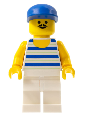 Horizontal Blue and Light Green Stripes, White Legs, Blue Cap – ГРАДСКИ