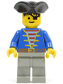 Pirate Blue Jacket, Light Gray Legs, Black Pirate Triangle Hat – ПИРАТИ