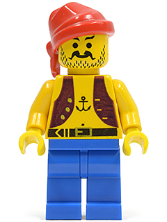 Pirate Anchor Dark Purple Vest, Blue Legs, Red Bandana – ПИРАТИ