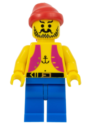 Pirate Anchor Light Purple Vest, Blue Legs, Red Bandana (Reissue) – ПИРАТИ
