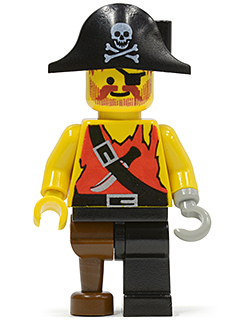Pirate Shirt with Knife, Black Leg with Peg Leg, Black Pirate Hat with Skull – ПИРАТИ