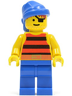 Pirate Red / Black Stripes Shirt, Blue Legs, Blue Bandana – ПИРАТИ
