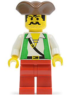 Pirate Green Vest, Red Legs, Brown Pirate Triangle Hat – ПИРАТИ