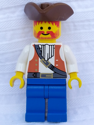 Pirate Brown Vest Ascot, Blue Legs, Brown Pirate Triangle Hat – ПИРАТИ