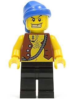 Pirate Vest and Anchor Tattoo, Black Legs, Blue Bandana, Gold Tooth – ПИРАТИ