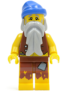 Pirate Vest and Anchor Tattoo, Gray Beard, Blue Bandana (Castaway) – ПИРАТИ
