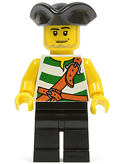 Pirate Green / White Stripes, Black Legs, Tricorne Hat – ПИРАТИ