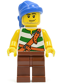 Pirate Green / White Stripes, Reddish Brown Legs, Blue Bandana – ПИРАТИ