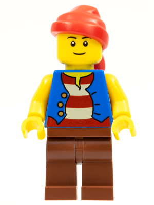 Pirate - Blue Vest, Reddish Brown Legs, Red Bandana, Black Eyebrows – ПИРАТИ