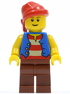 Pirate - Blue Vest, Reddish Brown Legs, Red Bandana, Reddish Brown Eyebrows – ПИРАТИ